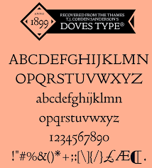 Przykład czcionki Doves Type Text